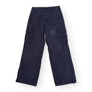 American Eagle Baggy Jogger Cargo Pants Womens 8 30x30 Gray Stretch Grunge Skate